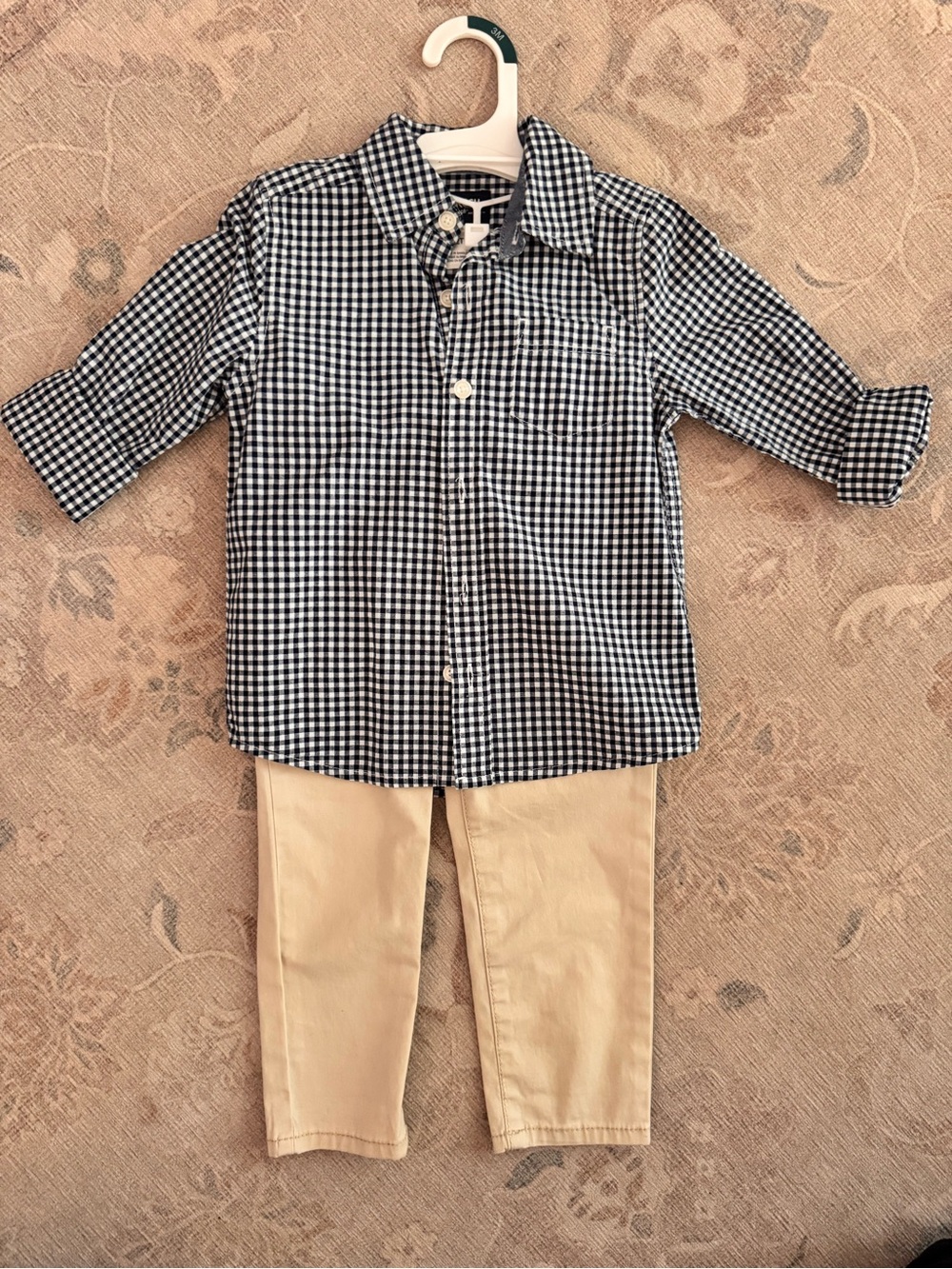 OshKosh B'gosh Black & White Gingham Button-Down Set
